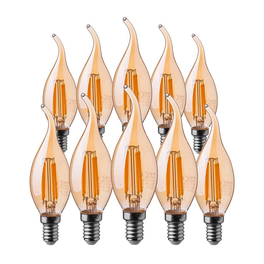 V Tac Vt Pack Filament Led Lampen Tip Kaars E W