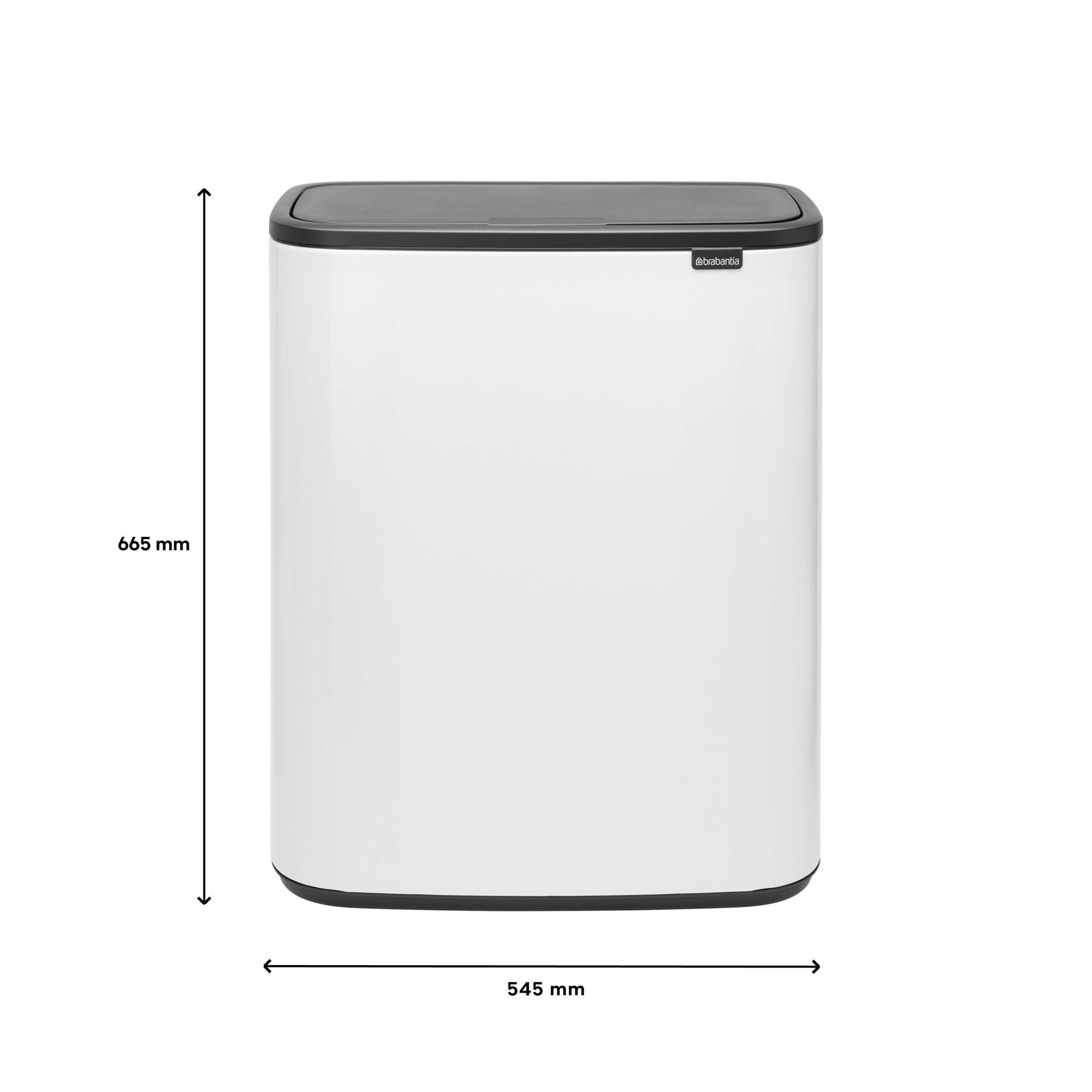 Brabantia Bo Touch Bin Afvalemmer X L Wit Kopen Shop Bij Fonq