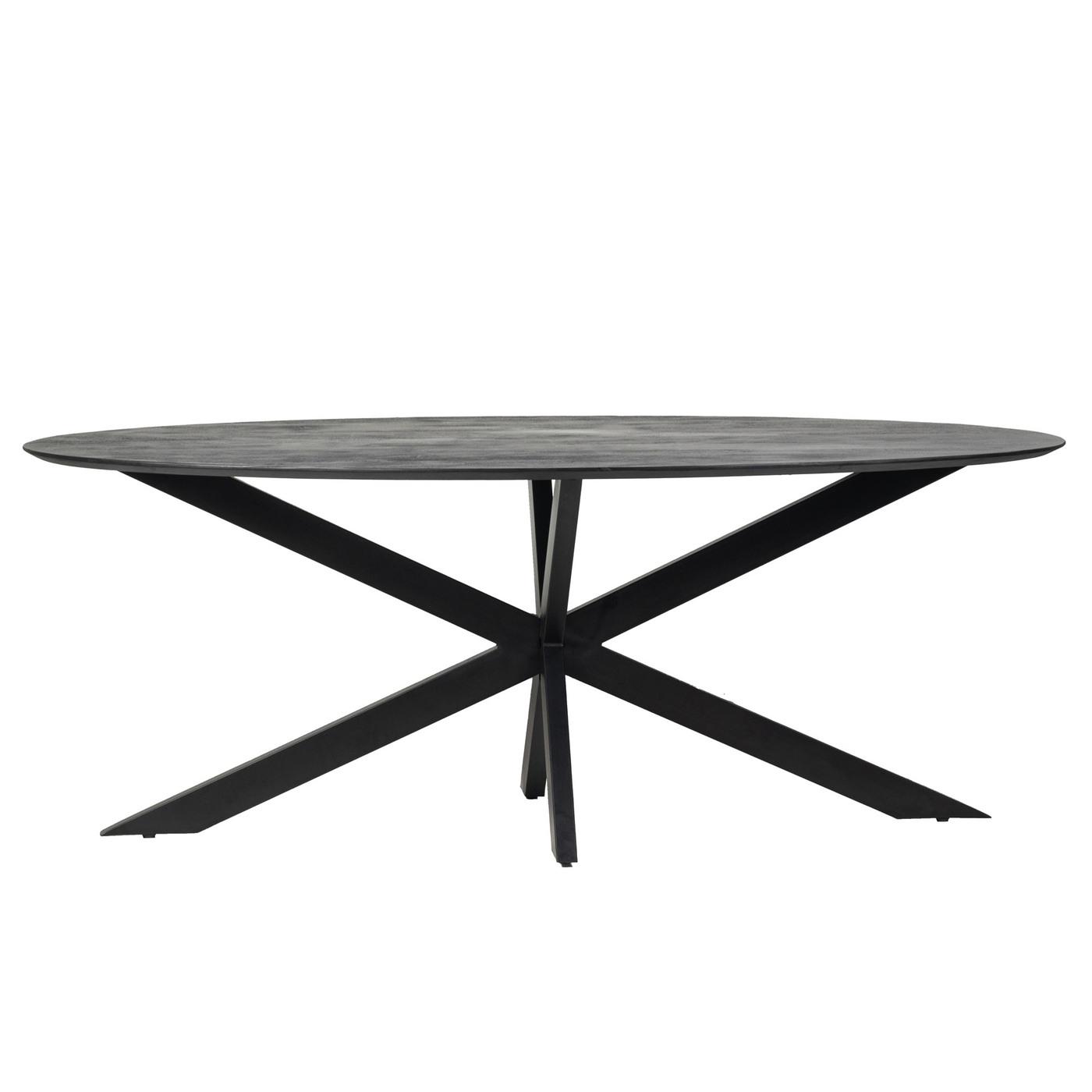 Giga Meubel Eettafel Ovaal Zwart X Poot Cm Eettafel Ziggy