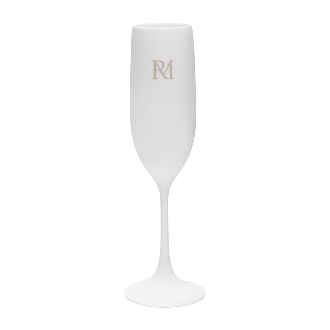 Riviera Maison Champagneglas Wit Rm Monogram Outdoor Kunststof