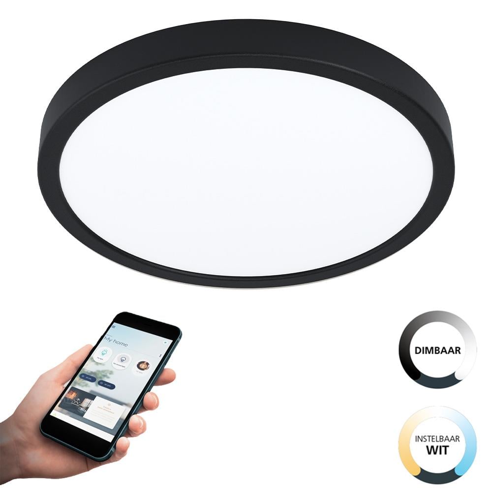 Eglo Connect Z Fueva Z Smart Opbouwlamp Cm Zwart Dimbaar