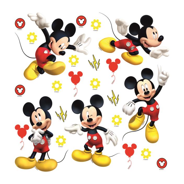 Burgerschap tijger Vervuild Disney muursticker Mickey Mouse rood en geel - 600229 - 30 x 30 cm kopen?  Shop bij fonQ!