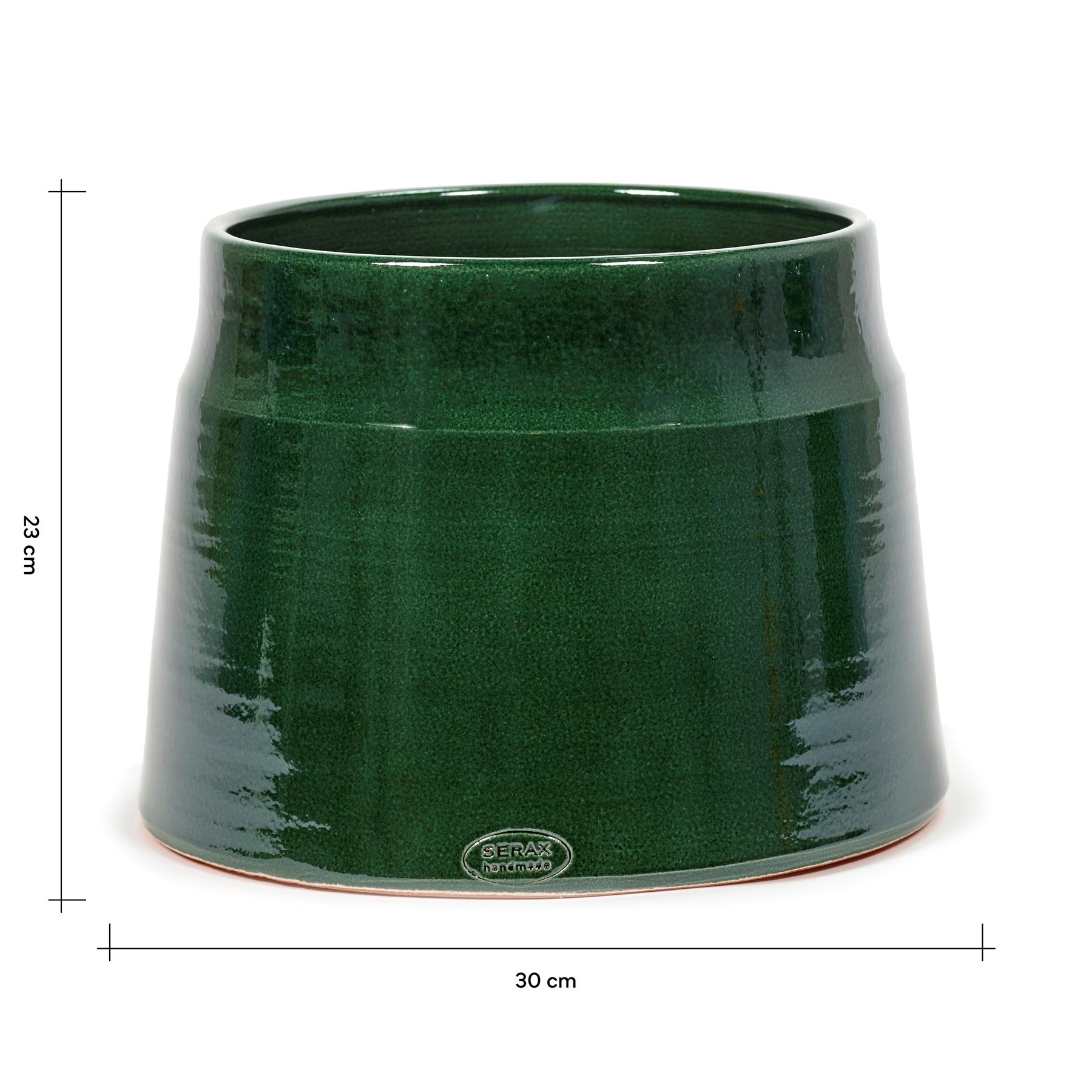 Christian Intentie smal Serax Bloempot Groen-donker groen D 30 cm H 23 cm kopen? Shop bij fonQ!