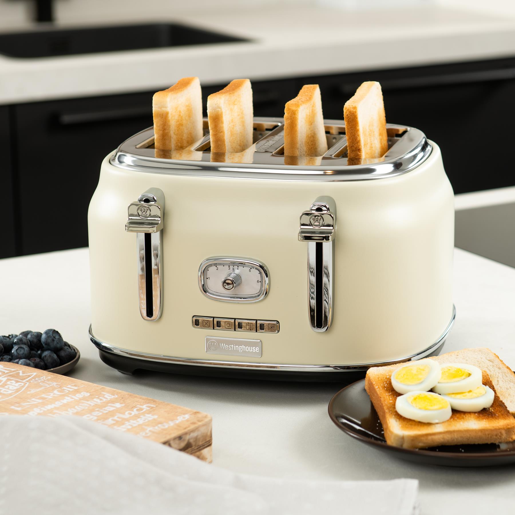 Fruitig incompleet Smeltend Westinghouse Retro Broodrooster - 4 Slice Toaster - Wit kopen? Shop bij  fonQ!