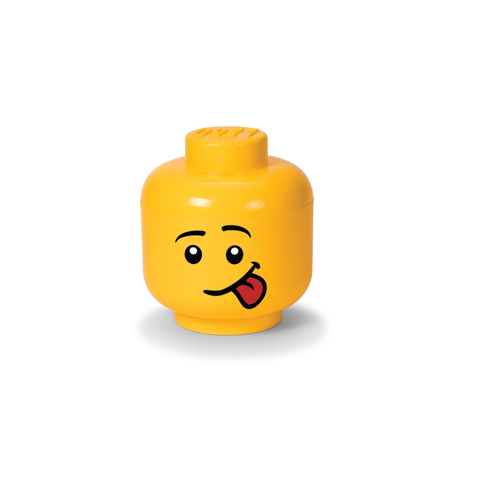 wenkbrauw Vervallen Belofte Opbergbox Iconic Hoofd Silly 24 cm, Geel - LEGO kopen? Shop bij fonQ!