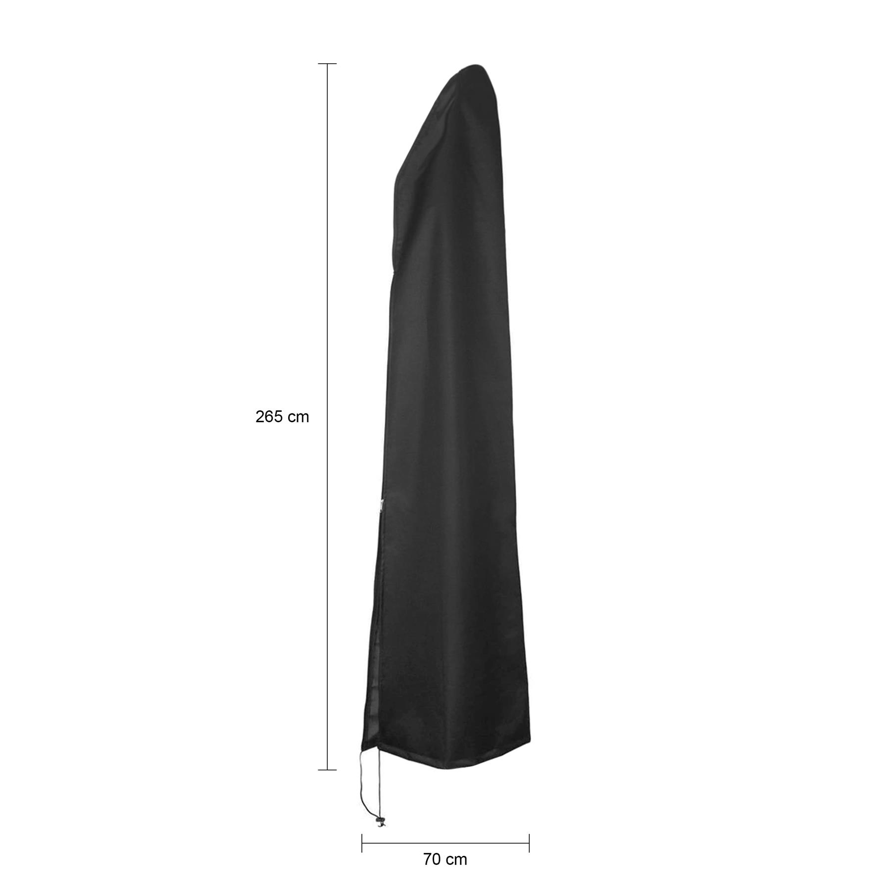 QUVIO Parasol - 265 cm - Waterdicht - Zwart kopen? bij vtwonen by