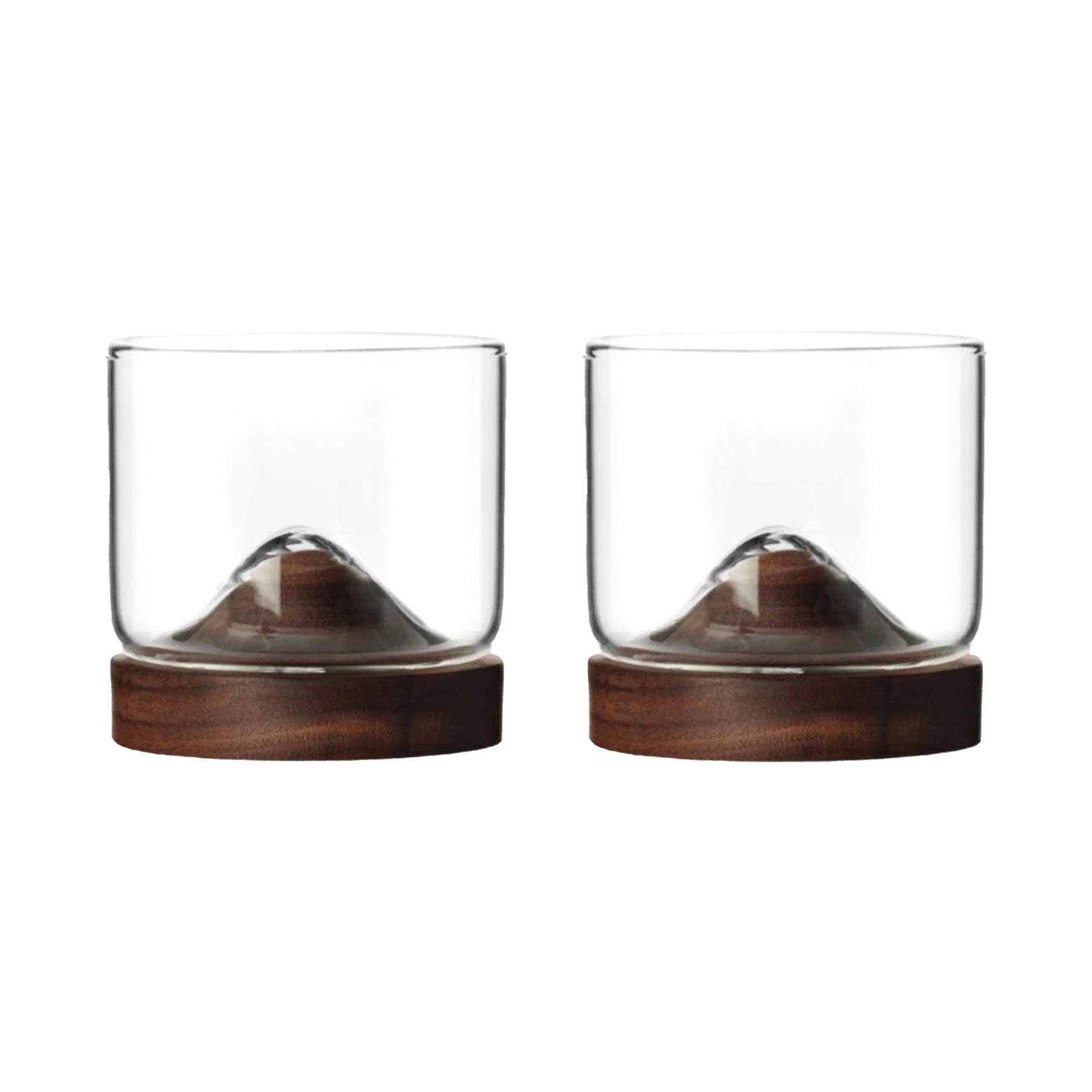 Appartement Rond en rond Verslagen Aretica Whiskey glas met houten onderzetter - Bruin - set van 2 kopen? Shop  bij fonQ!