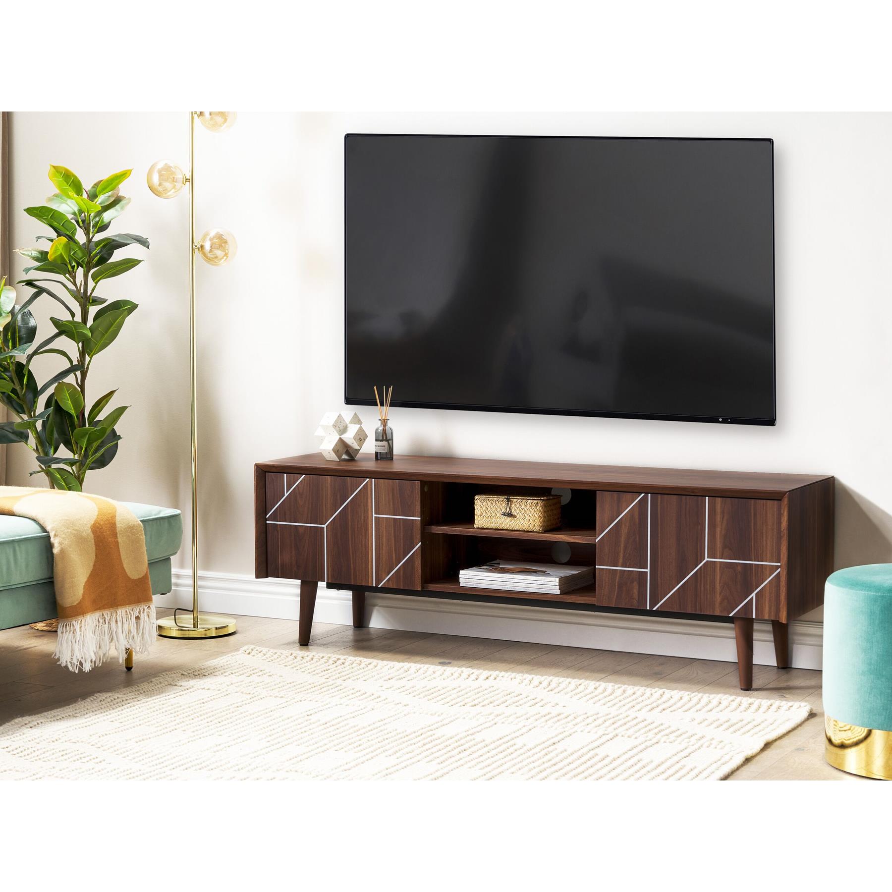 automaat Articulatie Bij wet Beliani FRANKLIN TV-meubel Donkere houtkleur kopen? shop bij vtwonen by  fonQ!