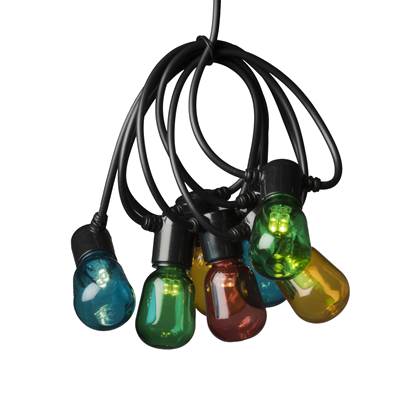 Konstsmide LED Partysnoer Transparant Multicolor 4.75m/20 lampjes
