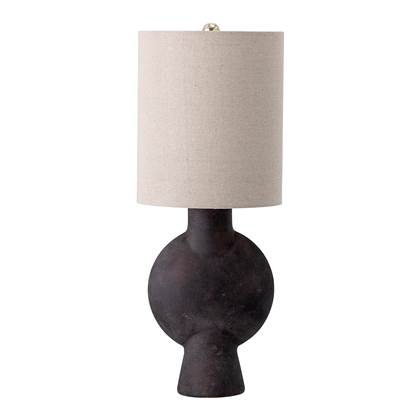 Bloomingville Geef een sfeervolle twist aan jouw interieur met deze stijlvolle tafellamp van Bloomingville. De lamp is gemaakt van terracotta, linnen en metaal, gegoten in een tijdloos design. Mooi voor op je nachtkastje of een bijzettafel.