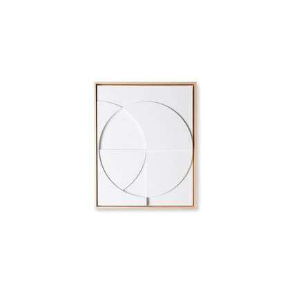 HKliving Framed Relief Kunstlijst - White - Small
