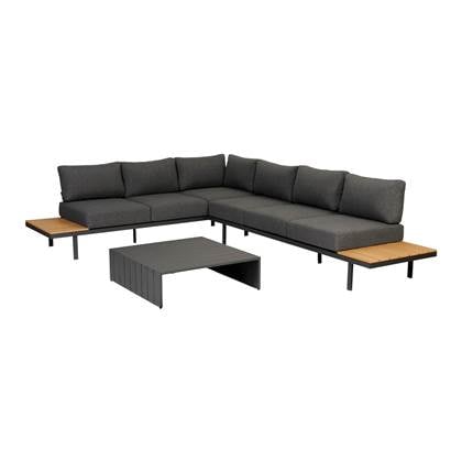 Bari platform lounge set of 3 Polywood dark grey