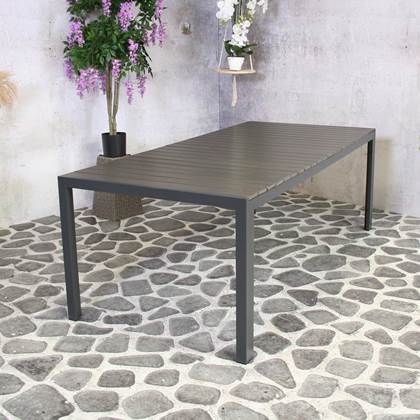 Jerry polywood table 220x100cm anthracite