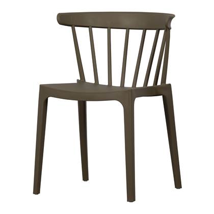 Woood De Bliss stoel van Woood doet denken aan de bekende houten spijlenstoel. Maar let op: deze stoel is niet van hout, maar volledig gemaakt van stevig kunststof. Natuurlijk zijn de kenmerkende spijlen behouden! Een modern ontwerp met een retro look.