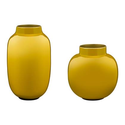 Pip Studio Mini Vases Oval & Round - Set van 2 - Geel