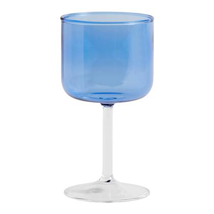 HAY Tint Wijnglazenset 2 st. - 0,25 L Blauw/Transparant