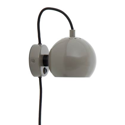 Frandsen Ball Metal Magnet Wandlamp Ø 12 cm - Warm Grey Glossy