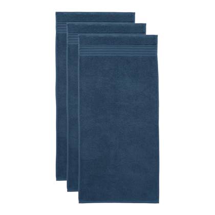Beddinghouse Sheer Handdoek 50 x 100 cm - Donkerblauw - Set van 3