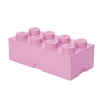 Opbergbox Lego DESIGN: brick 8 licht roze PINK