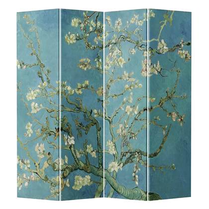 Fine Asianliving Kamerscherm 4 Panelen Van Gogh Amandelbloesem