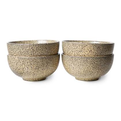 HKliving Gradient Ceramics Kom Ø 13 cm - Set van 4
