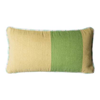 HKliving Hand Woven Wool Sierkussen - green
