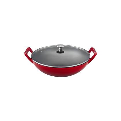 Buccan - Hamersley - Gietijzeren wokpan 36cm - Rood met grote korting