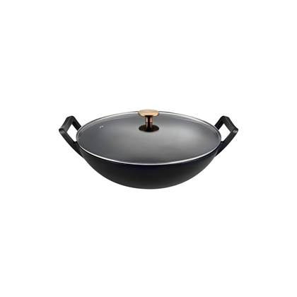 Buccan - Hamersley - Gietijzeren wokpan 36cm - Zwart met grote korting