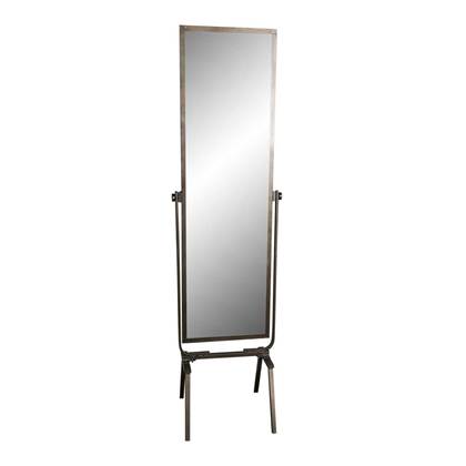 PTMD Callas Rechthoekige Spiegel Staand - 48 x 38,5 x 169 cm - Metaal - Grijs