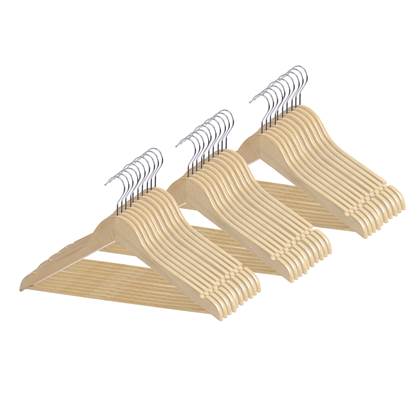 Xaptovi houten kledinghangers set van 32 stuks kleerhangers