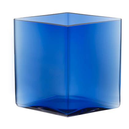 iittala Ruutu Vaas 20,5 x 18 cm - Ultramarine Blue
