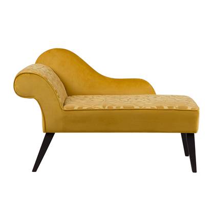 Beliani BIARRITZ Chaise longue (linkszijdig) geel