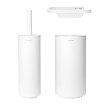 Brabantia MindSet Toiletaccessoires - Set van 3 - Mineral Fresh White