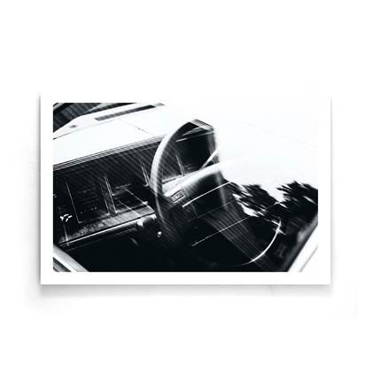 Walljar Poster Steering Wheel