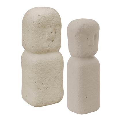 vtwonen Ecomix Sculptures Faces - Set van 2 - Egg White