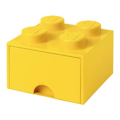 LEGO® Brick 4 Opbergbox Met Lade - Geel