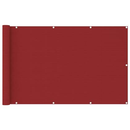 VidaXL Balkonscherm 120x600 cm HDPE rood