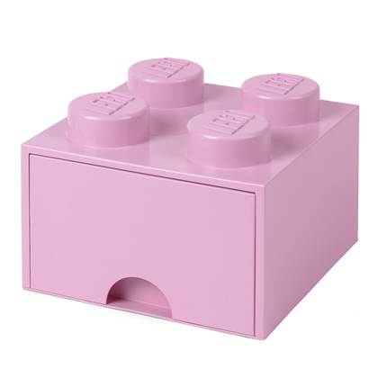 LEGO® Brick 4 Opbergbox Met Lade - Roze