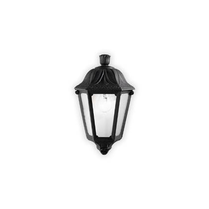 Ideal Lux Anna - Wandlamp Modern - Zwart - H:35cm  - E27 - Voor Binnen - Hout - Wandlampen - Slaapkamer - Woonkamer