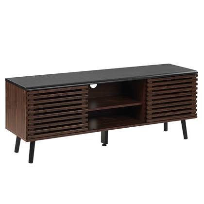 Beliani PERTH TV-meubel donkere houtkleur