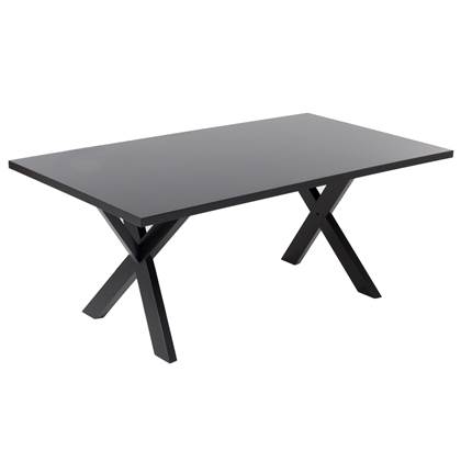 Eetkamertafel Keukentafel 180 cm zwart LISALA