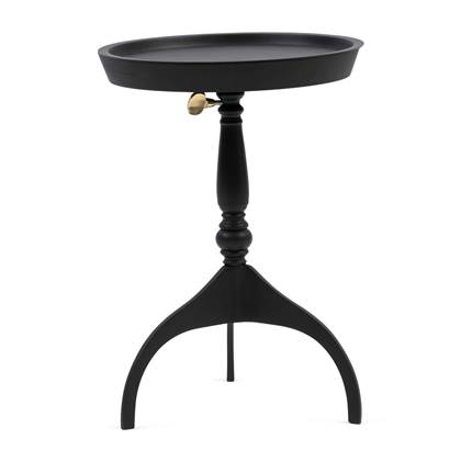 Riviera Maison Crosby Adj End Table Black - 30.0x43.0x45.0 cm