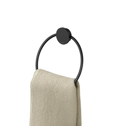 Geesa Opal Handdoekring - Zwart