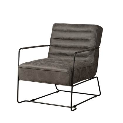 Tower Living | Bari Fauteuil | Stof | Antraciet | 66 x 85 x 78 (h) cm
