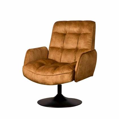 Tower Living | Tropea draaibare fauteuil | 100% polyester | Geel | 84