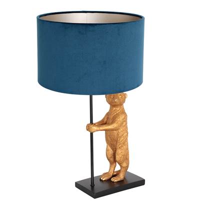 Anne Lighting Animaux tafellamp blauw metaal 50 cm hoog