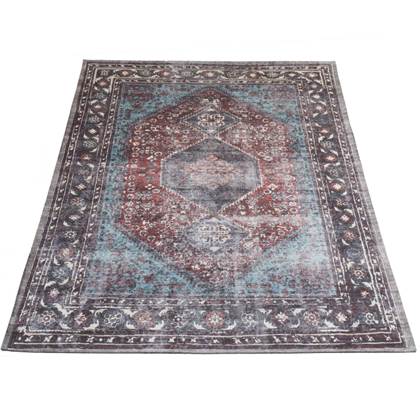 Veer Carpets - Vloerkleed Madel Rood/Blauw 200 x 290 cm
