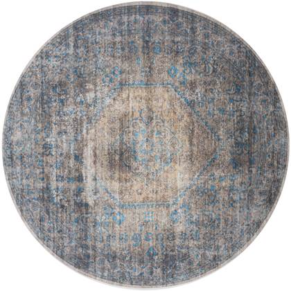 Veer Carpets - Vloerkleed Madel Rond Groen/Blauw ø200 cm