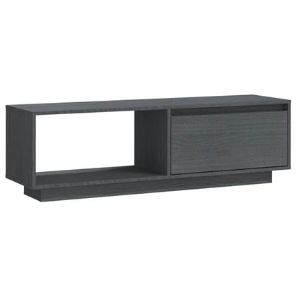 vidaXL Tv-meubel 110x30x33,5 cm massief grenenhout grijs