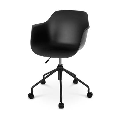 Nolon Nout bureaustoel zwart met armleuningen - zwart onderstel